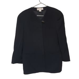 Christian Dior black vintage blazer jacket size 10 button closure
